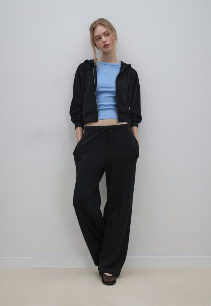 Myk sweatshirt med glidelås