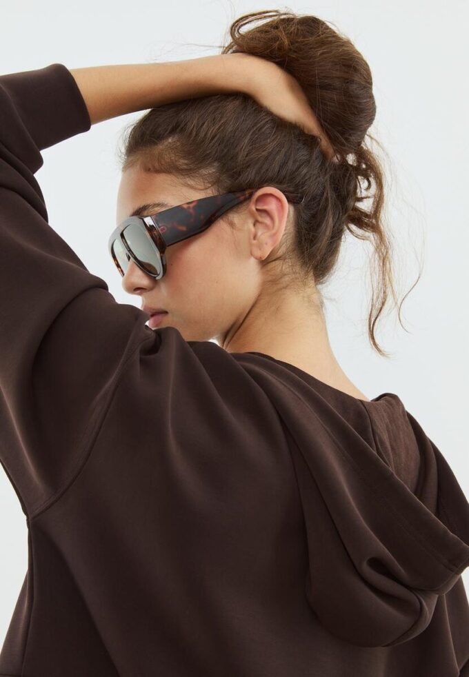 Myk sweatshirt med glidelås