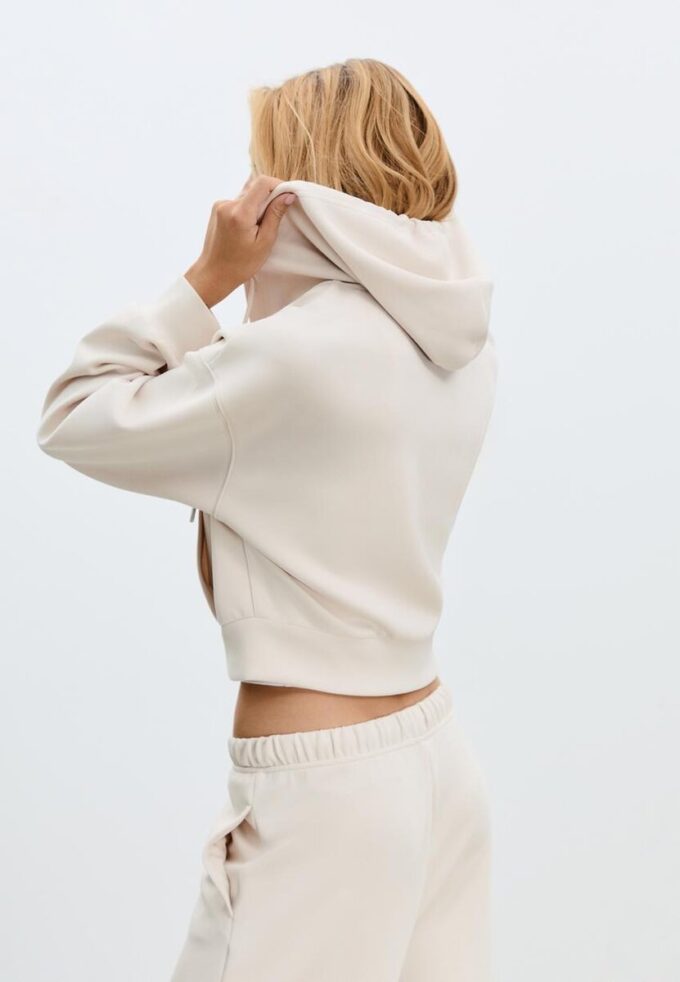 Myk sweatshirt med glidelås