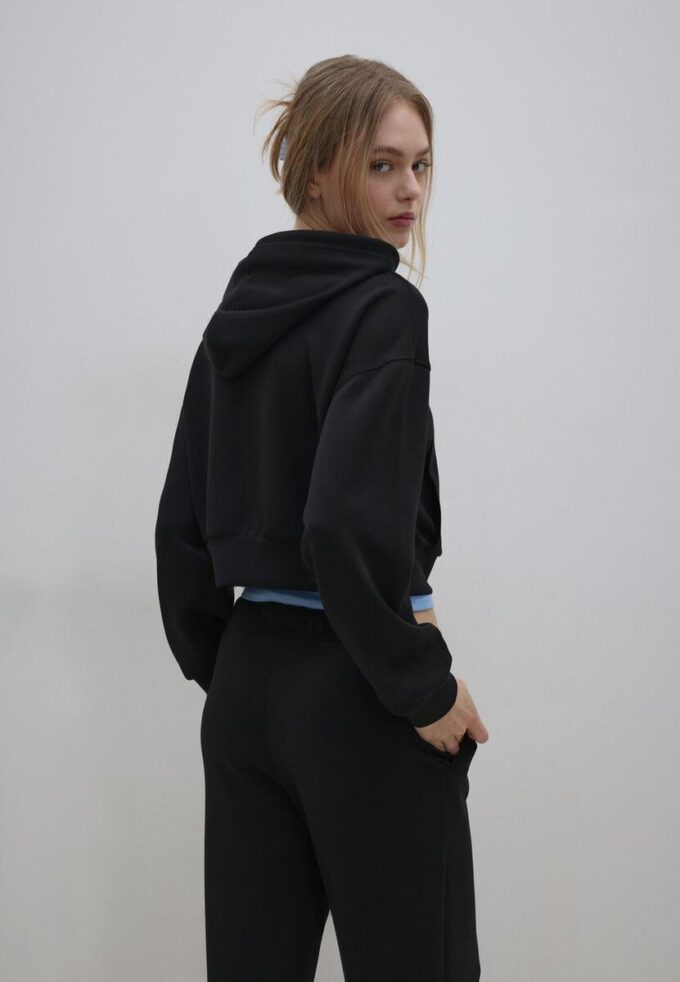 Myk sweatshirt med glidelås