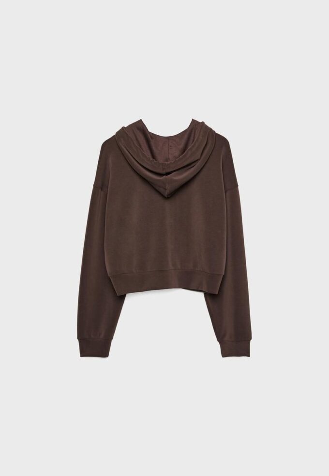 Myk sweatshirt med glidelås