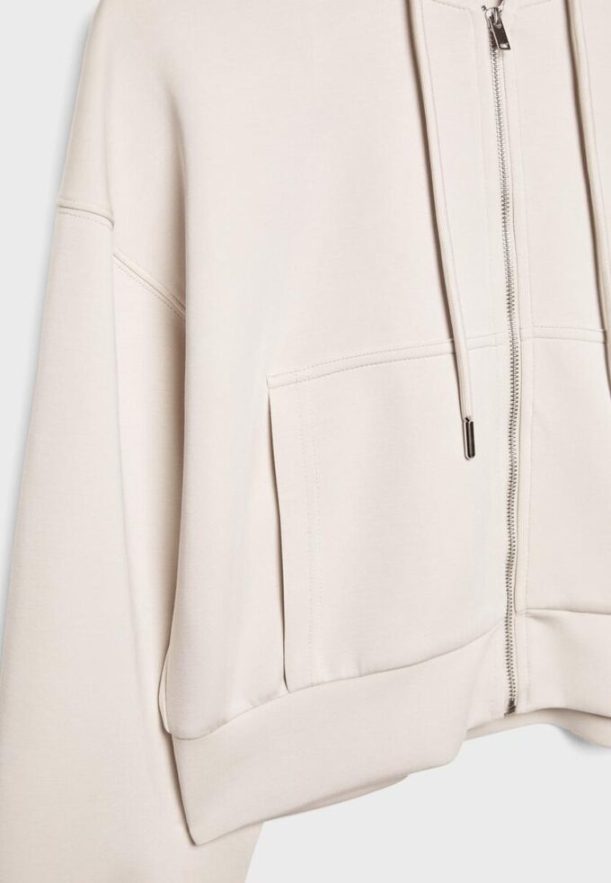 Myk sweatshirt med glidelås