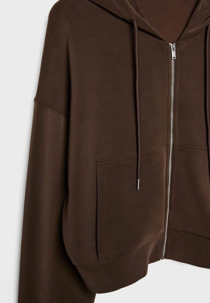 Myk sweatshirt med glidelås