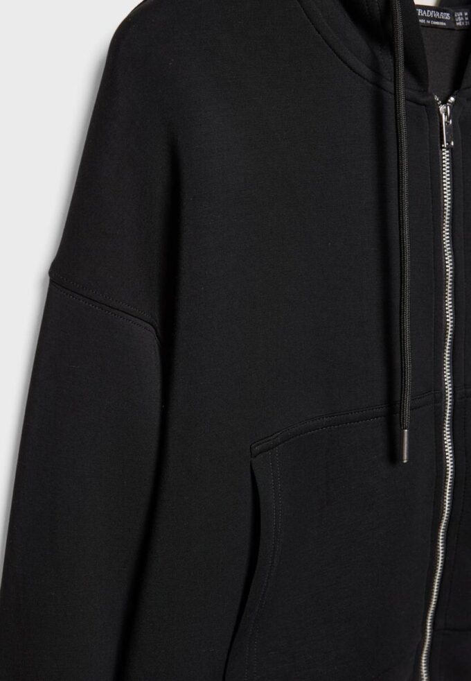 Myk sweatshirt med glidelås