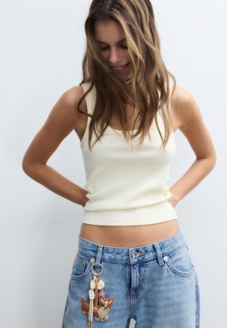 Nøkkelring med corgi-hund-smykke