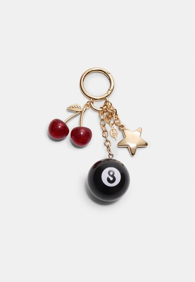 Nøkkelring med nummer 8-smykke