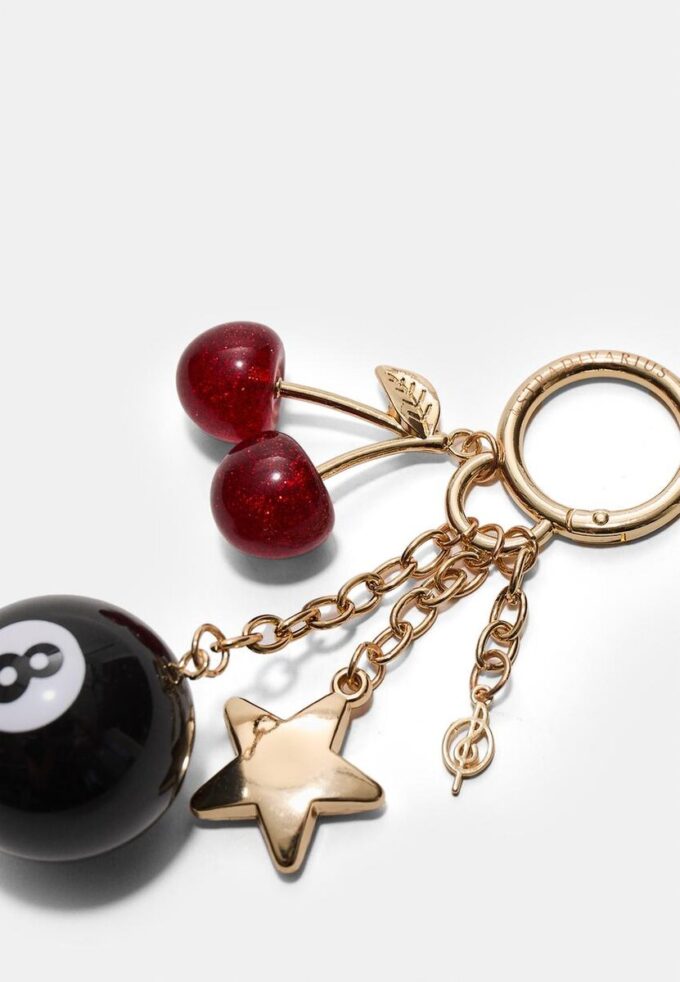 Nøkkelring med nummer 8-smykke