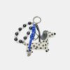 Nøkkelring med polka dot-hundesmykke