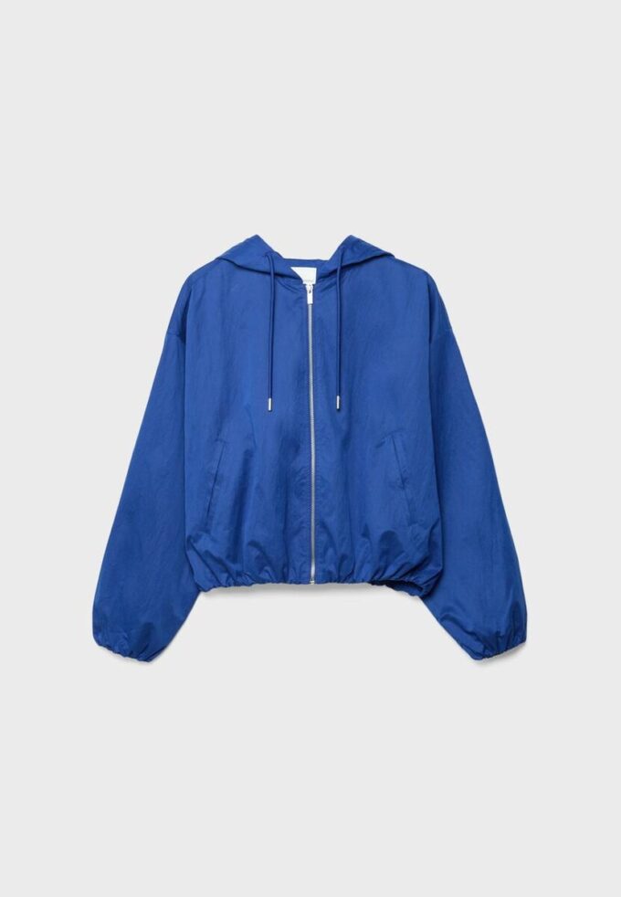 Nylonjakke med hette