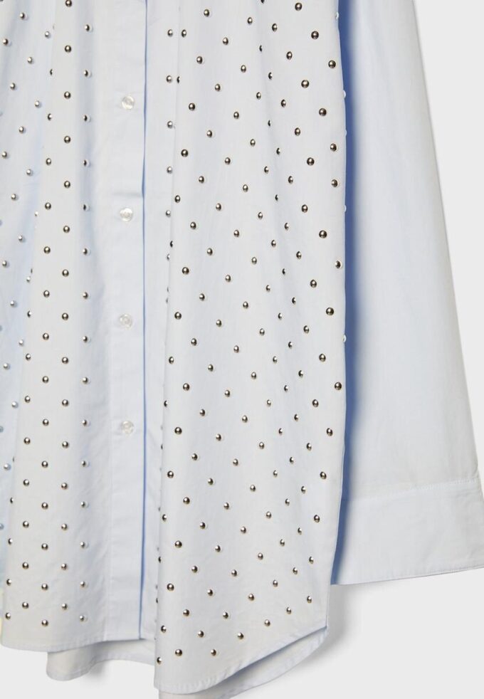 Oversize-skjorte med nitter