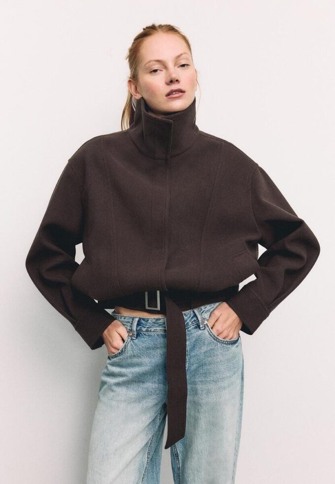 Oversize Soft-Touch bomberjakke