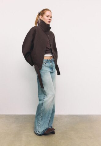 Oversize Soft-Touch bomberjakke