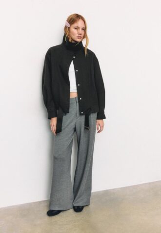 Oversize Soft-Touch bomberjakke