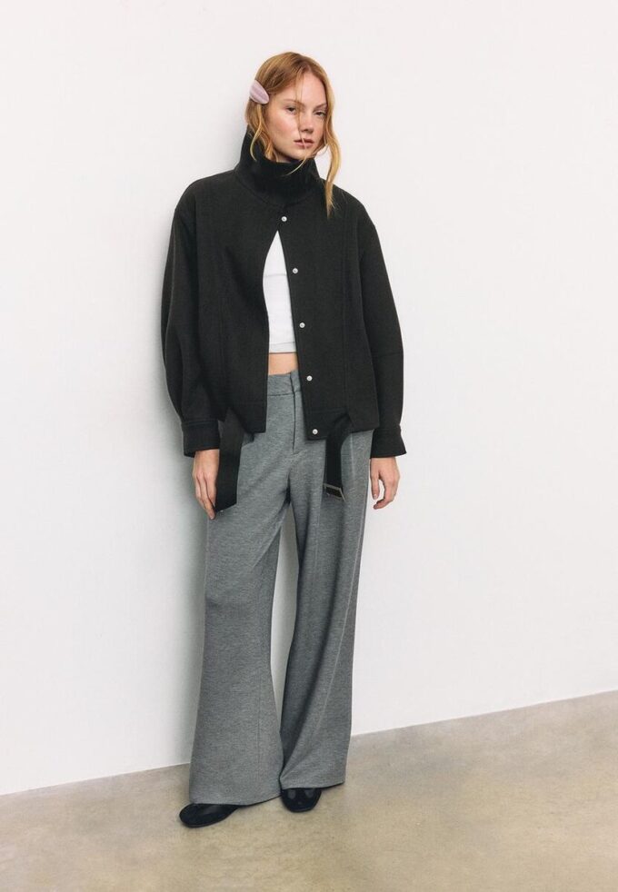 Oversize Soft-Touch bomberjakke