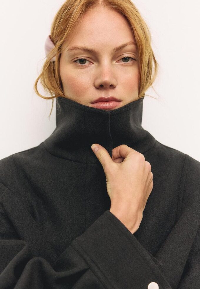 Oversize Soft-Touch bomberjakke