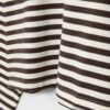 Oversize stripete T-skjorte med lange ermer