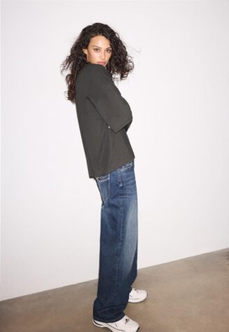 Oversize T-skjorte med korte ermer