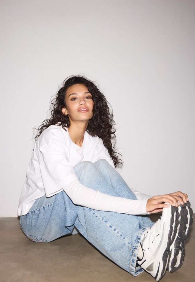 Oversize T-skjorte med korte ermer