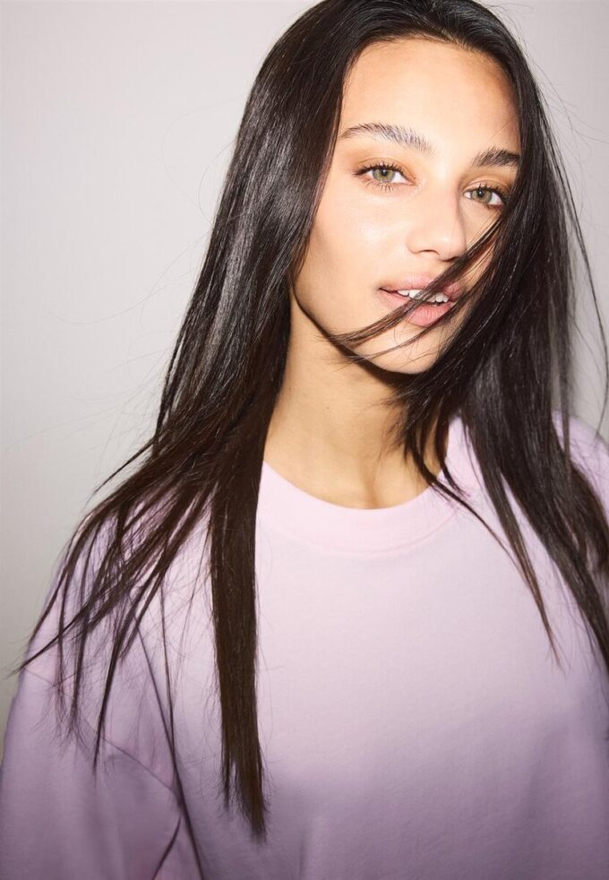 Oversize T-skjorte med korte ermer