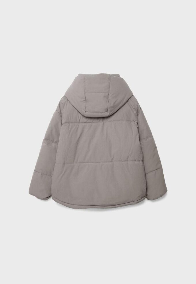 Oversize-vattjakke med hette