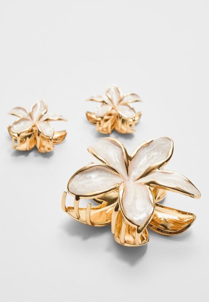 Pakke med 3 blomsterhårspenner