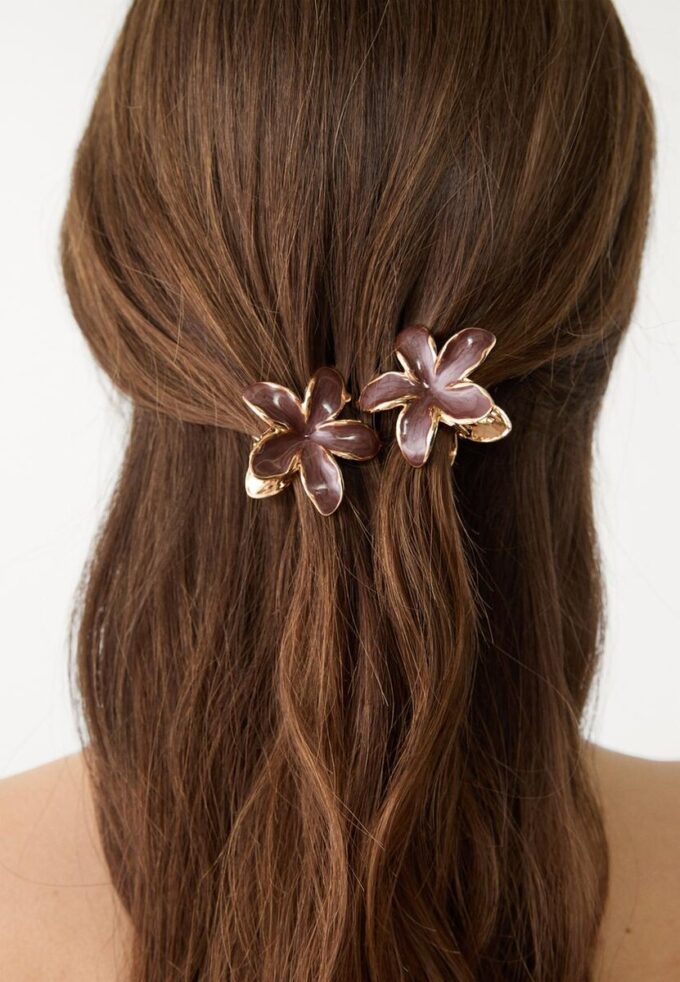 Pakke med 3 blomsterhårspenner