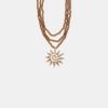 Perlehalskjede med solmotiv