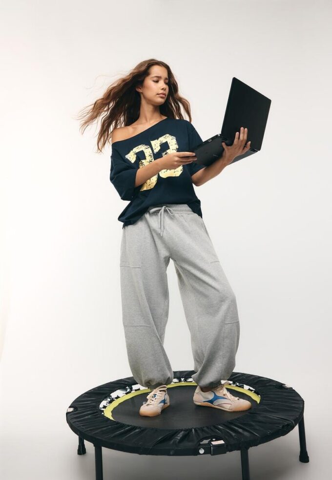 Plysjballong-joggebukser