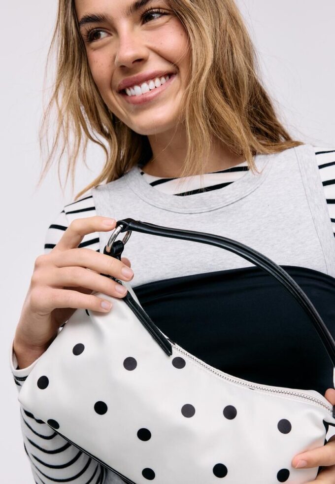 Polka Dot Moon Crossbody-veske