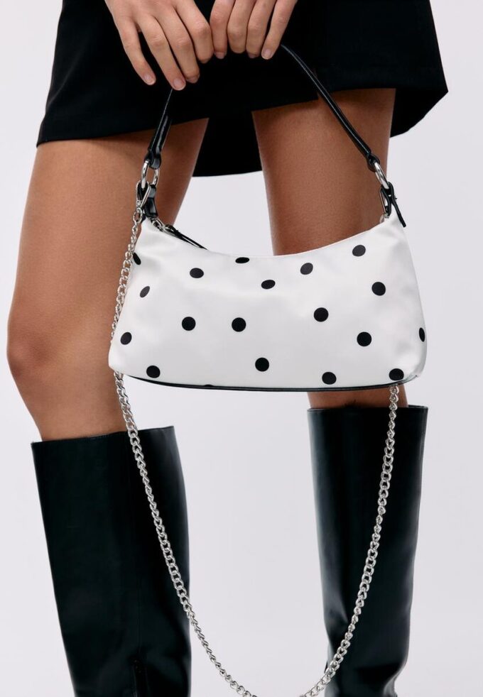 Polka Dot Moon Crossbody-veske