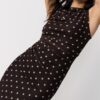 Polka Dot Tulle ermeløs midikjole