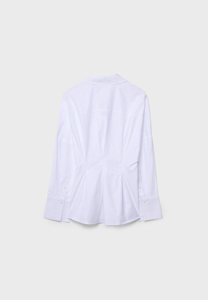 Poplin-skjorte med plissering