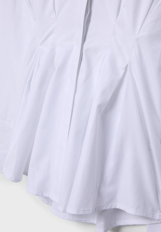 Poplin-skjorte med plissering