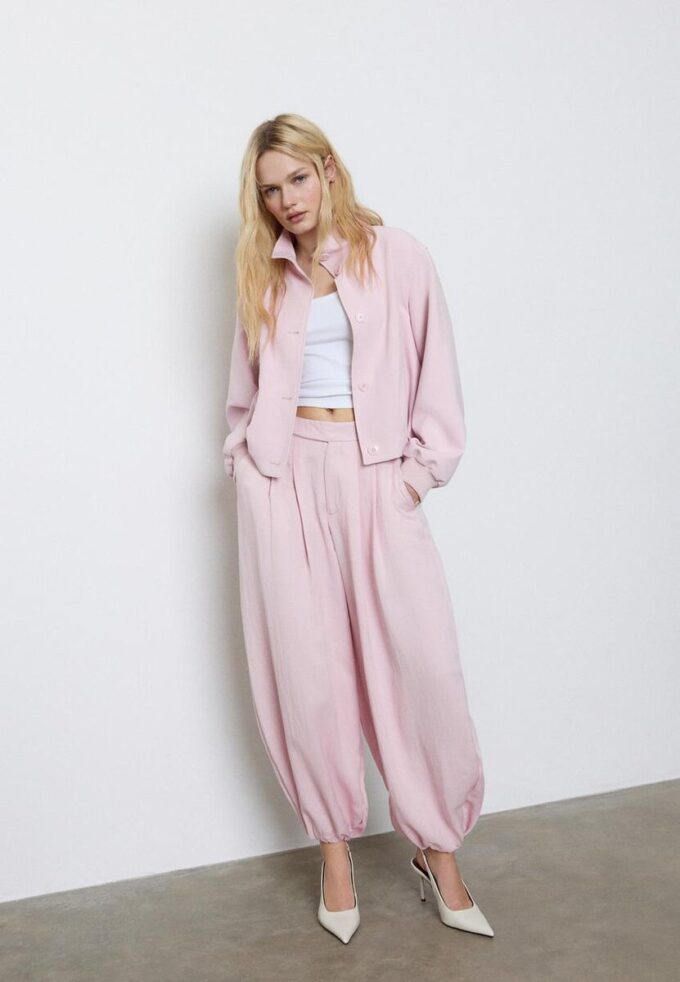 Puffjakke med høy hals