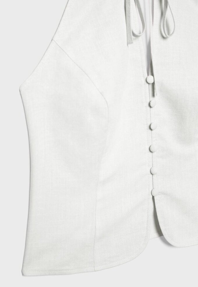 Qipao-halterneck-top med knapper