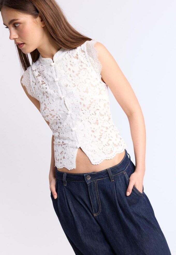 Qipao-topper i blonder