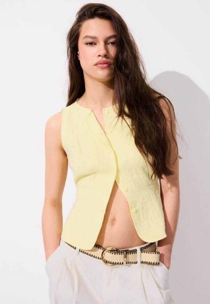 Raffiabelte med synlige sømmer