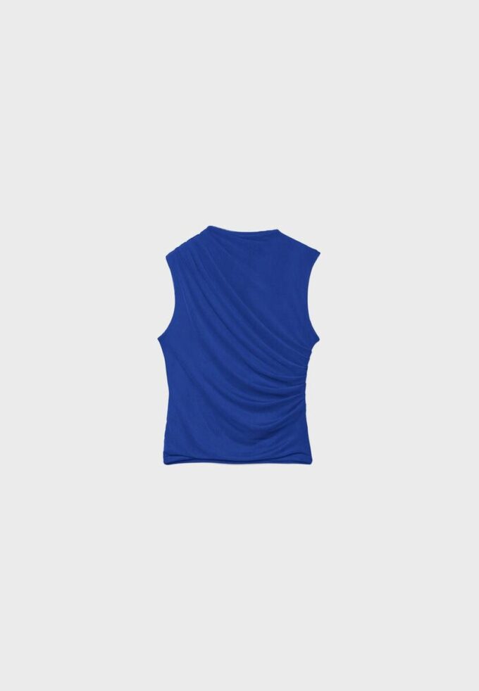 Rynket T-skjorte i tyll