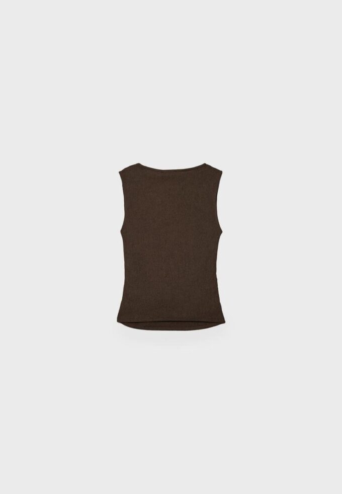 Rynket T-skjorte med struktur