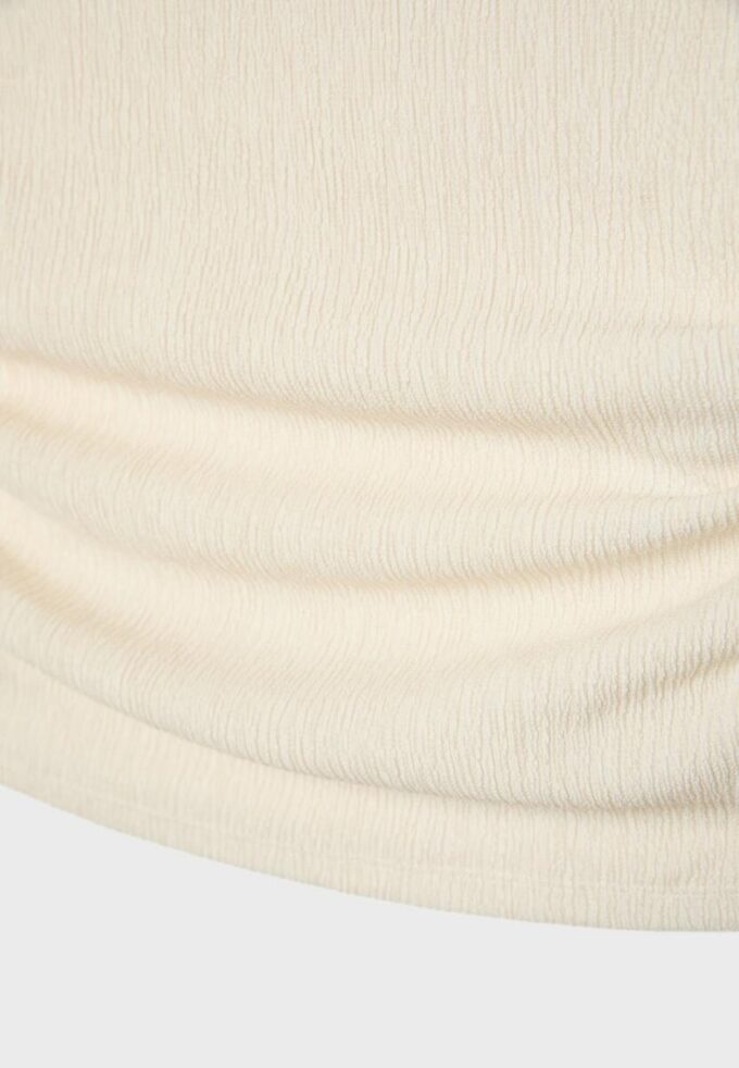 Rynket T-skjorte med struktur