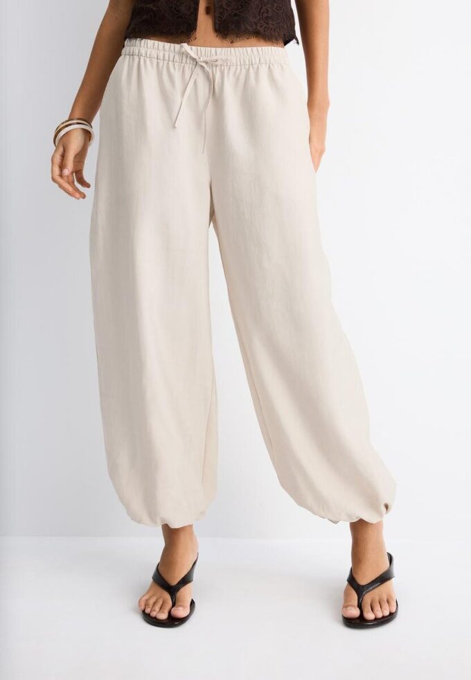 Sarouel-bukser i lyocell