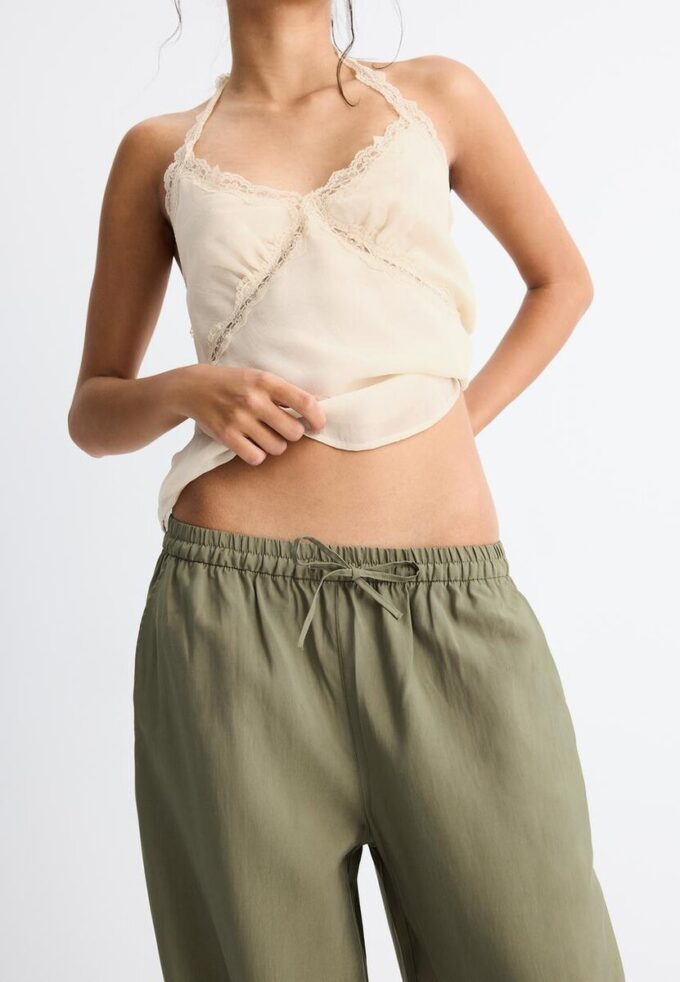 Sarouel-bukser i lyocell