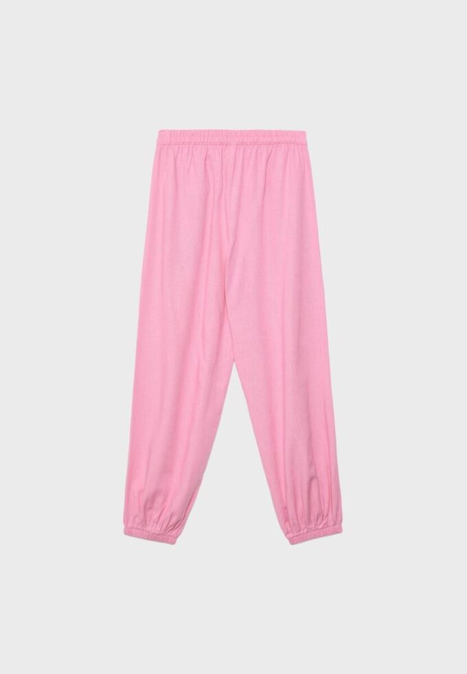 Sarouel-bukser med lin-effekt