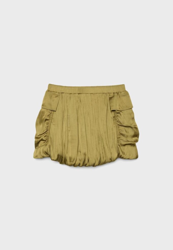 Satinballongskjørt med lommer