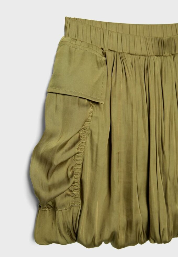 Satinballongskjørt med lommer