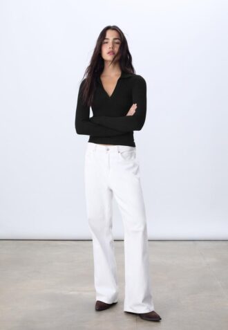 Seamless polo-T-skjorte