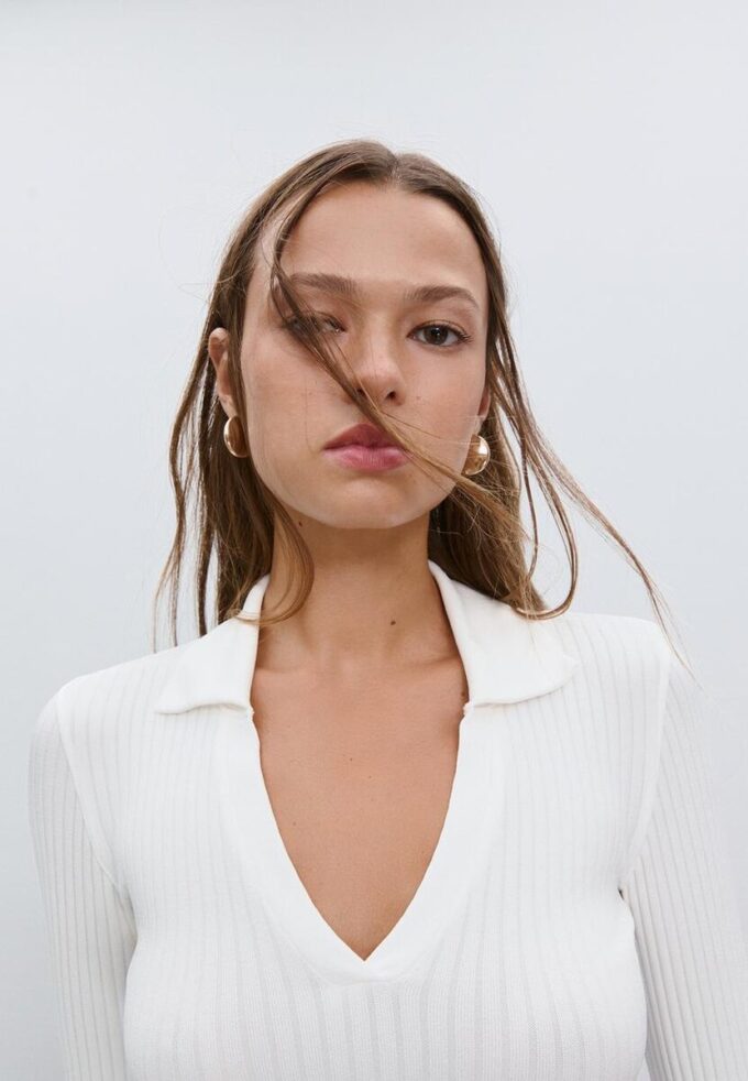 Seamless polo-T-skjorte