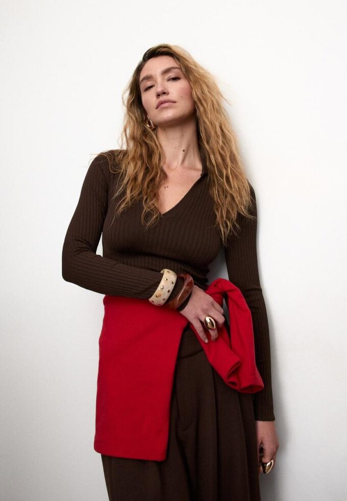 Seamless polo-T-skjorte