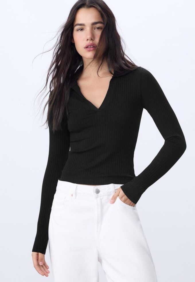 Seamless polo-T-skjorte