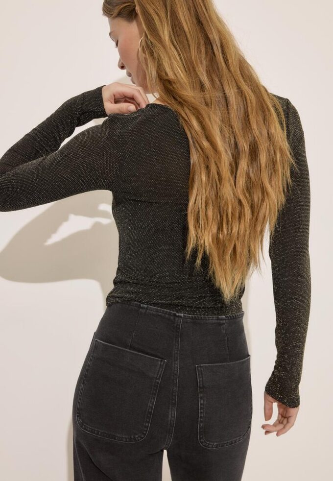 Seamless T-skjorte med firkantet hals